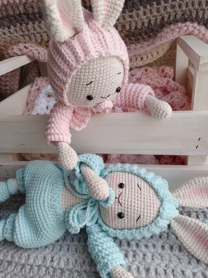 Mila & Luna – Crochet Pattern (Bunny Twins)