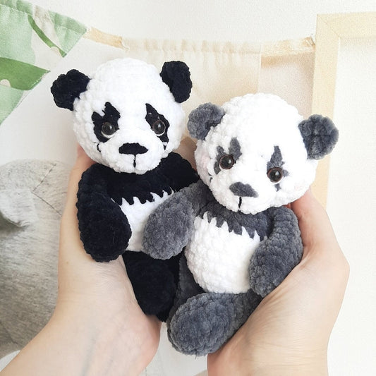 Panda – Virkmönster för en mjuk pandabjörn