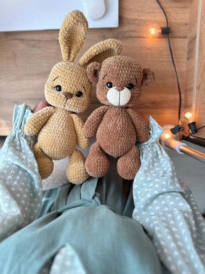 Kanin & Björn – 2-i-1 virkmönster