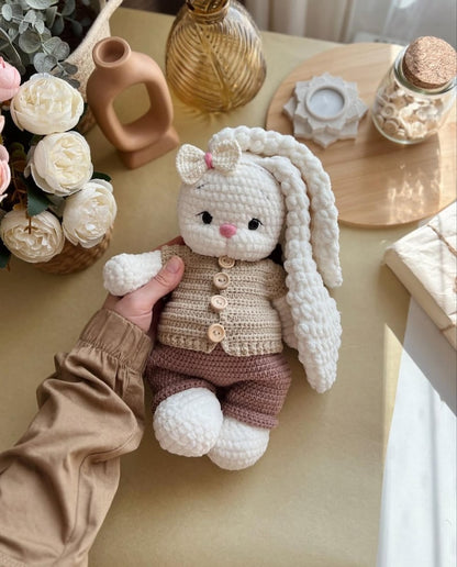 Bunny Lala – 2-in-1 Crochet Bundle with Outfit