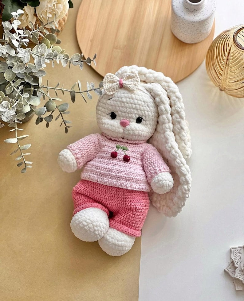 Bunny Lala – 2-in-1 Crochet Bundle with Outfit