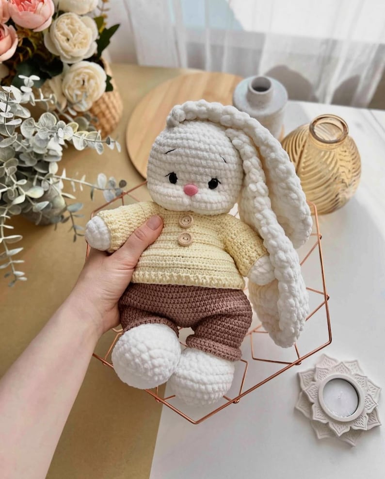 Bunny Lala – 2-in-1 Crochet Bundle with Outfit