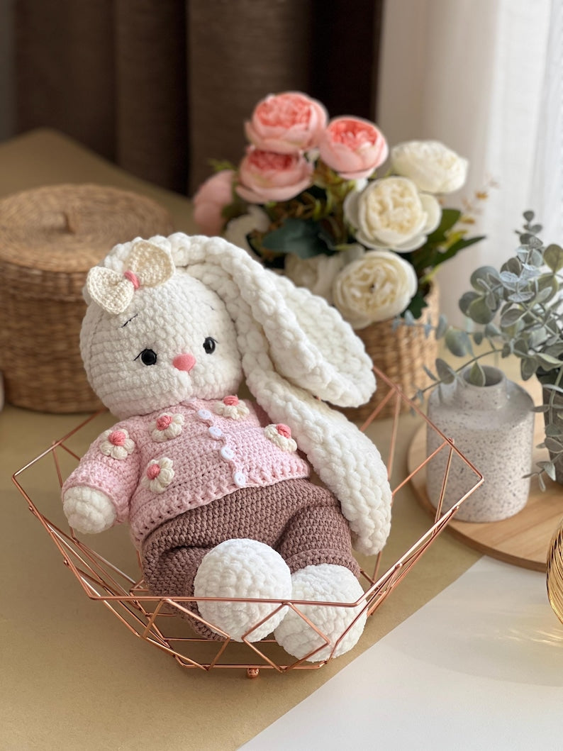 Bunny Lala – 2-in-1 Crochet Bundle with Outfit