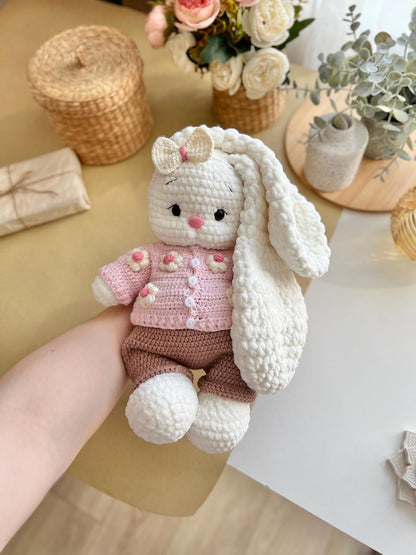 Bunny Lala – 2-in-1 Crochet Bundle with Outfit