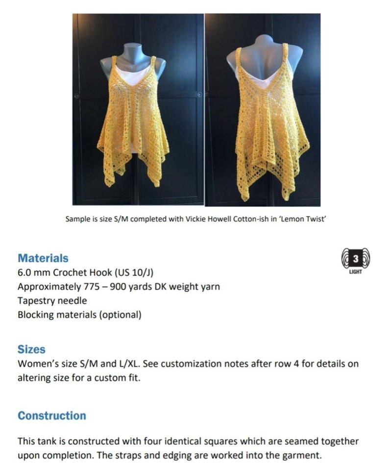 Summer Tunic Cover Top – Crochet Pattern