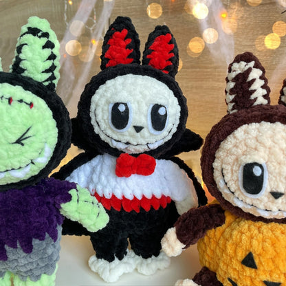 👾 Labubu – 5-in-1 Halloween Crochet Outfits 🎃👻
