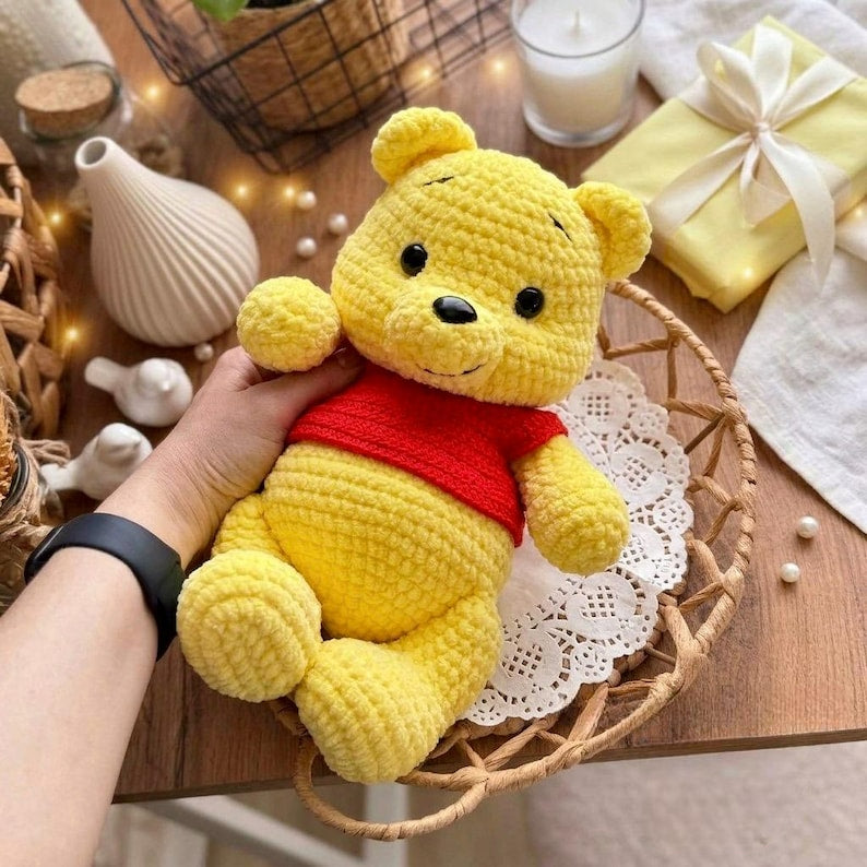 Teddybjörnen Vinni – Virkmönster med T-shirt