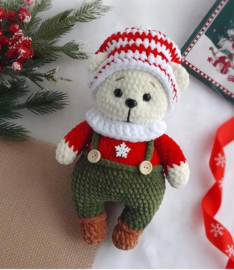 Christmas Bear Bruno - Crochet Pattern