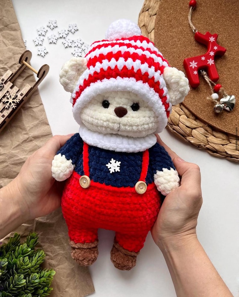 Christmas Bear Bruno - Crochet Pattern