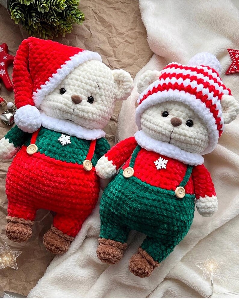Christmas Bear Bruno - Crochet Pattern