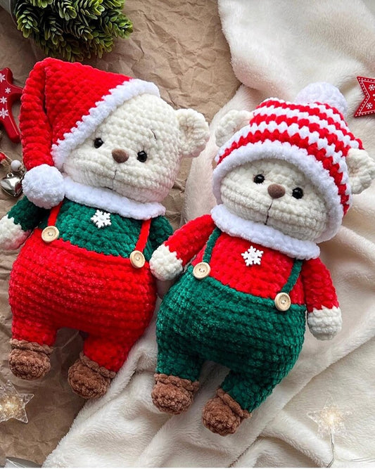 Christmas Bear Bruno - Crochet Pattern