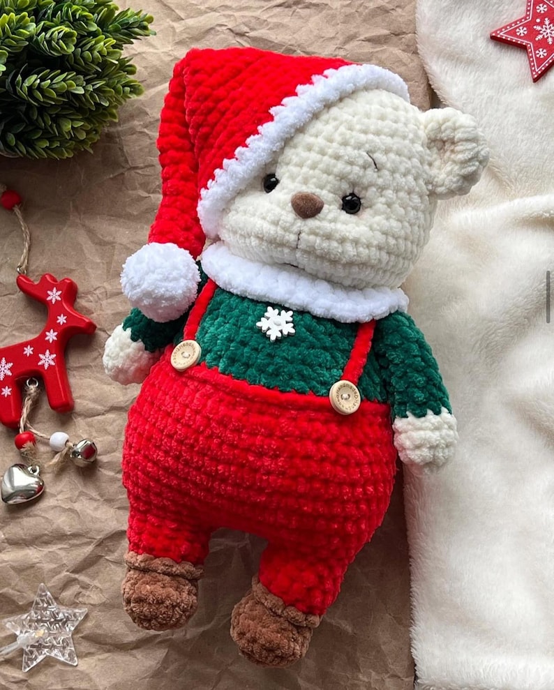 Christmas Bear Bruno - Crochet Pattern