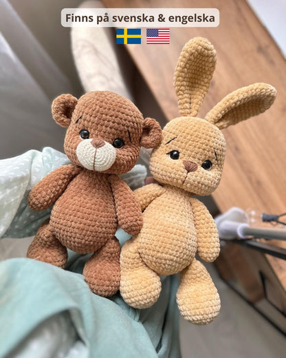 Kanin & Björn – 2-i-1 virkmönster