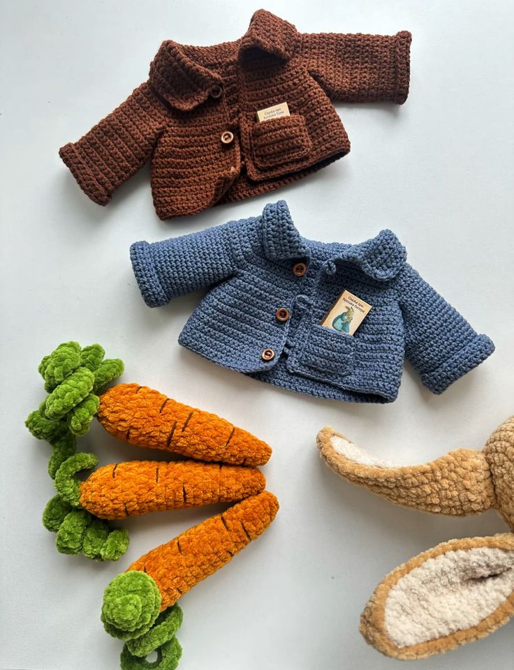 Peter & Leni 🐰 – Komplett virkmönster | Kanin + kläder & accessoarer