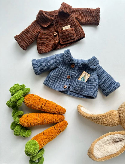 Peter & Leni 🐰 – Komplett virkmönster | Kanin + kläder & accessoarer