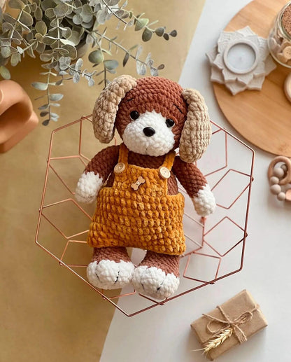 🐶 Oskar – Virkmönster med outfit